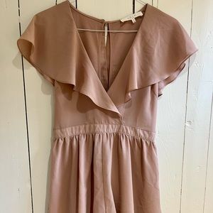 Blush pink ruffled romper